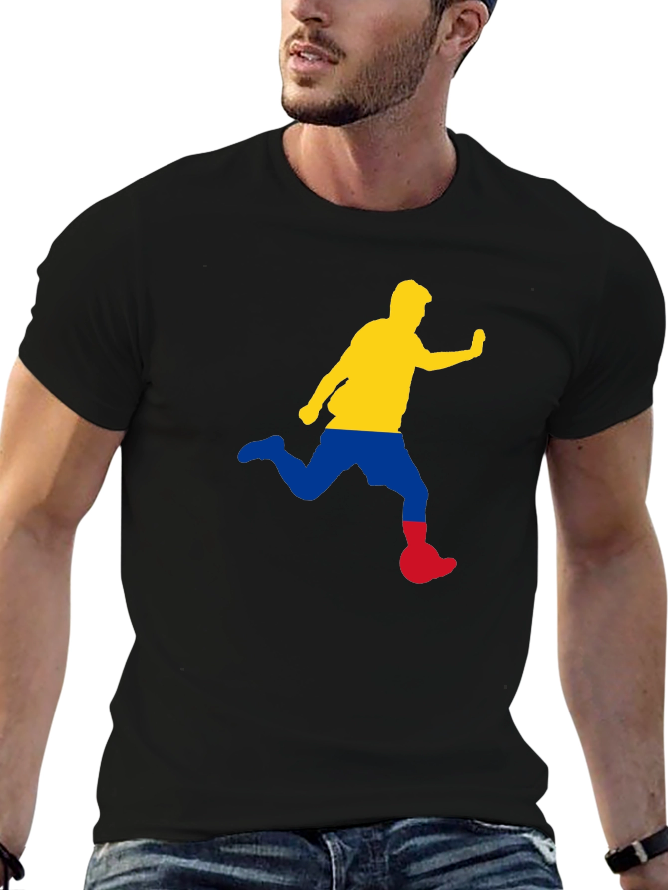 Soccer Player Graphic Tee - Unique Design