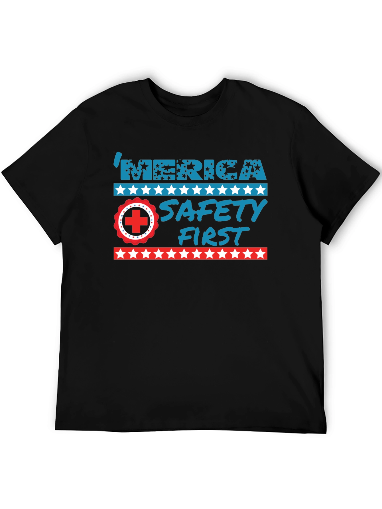 Patriotic Safety First Graphic T-Shirt