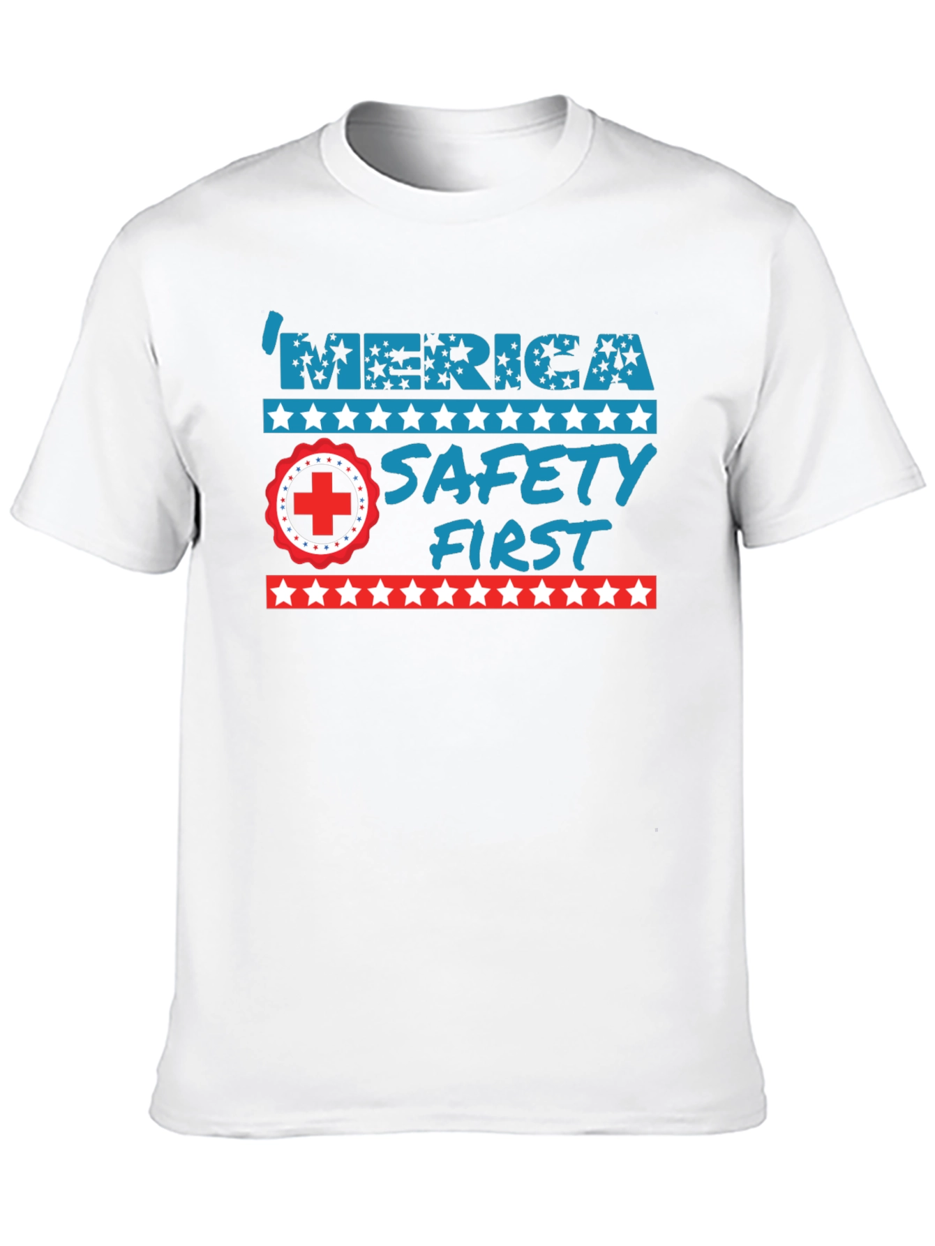 Patriotic Safety First Graphic T-Shirt