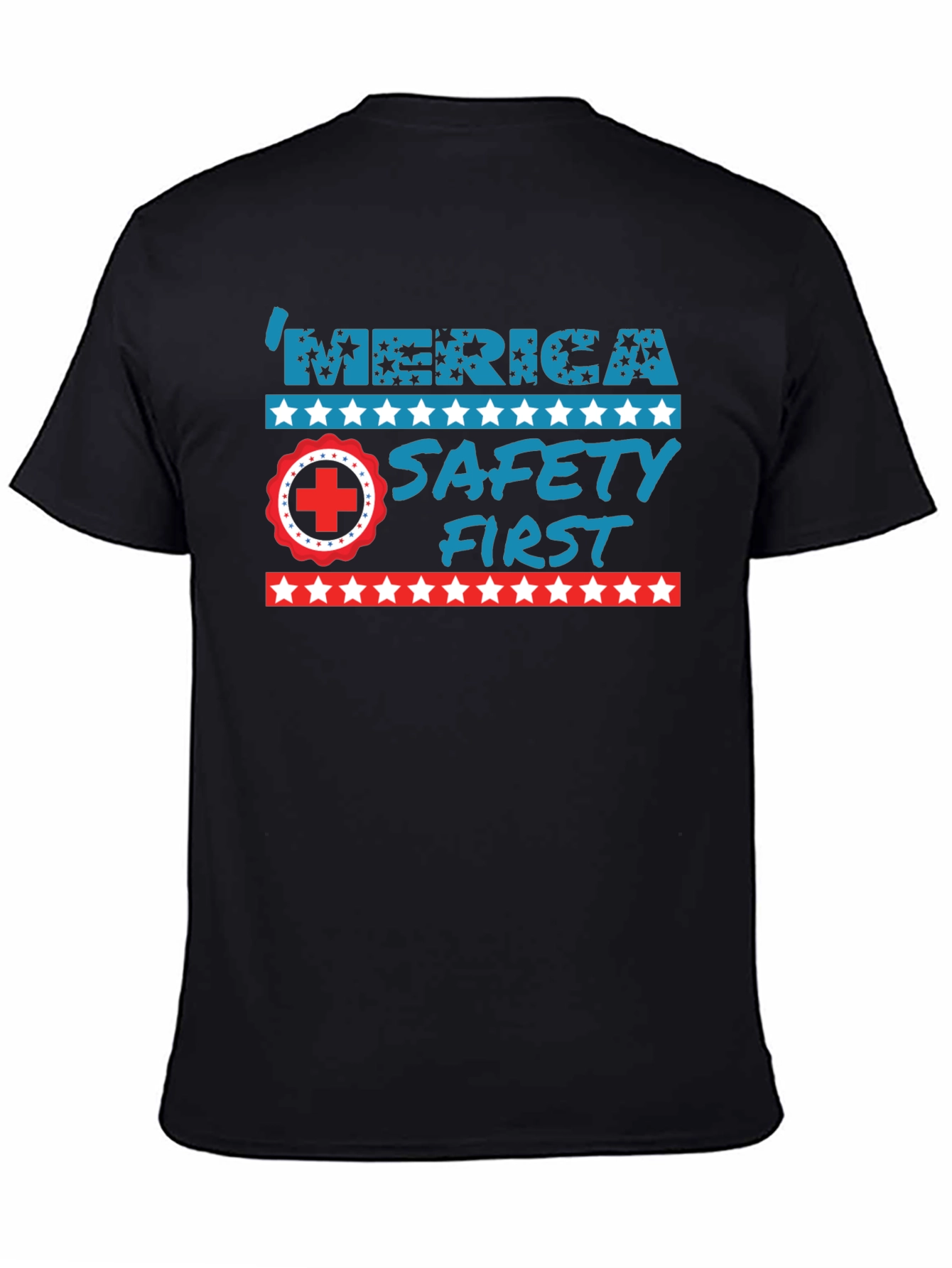 Patriotic Safety First Graphic T-Shirt