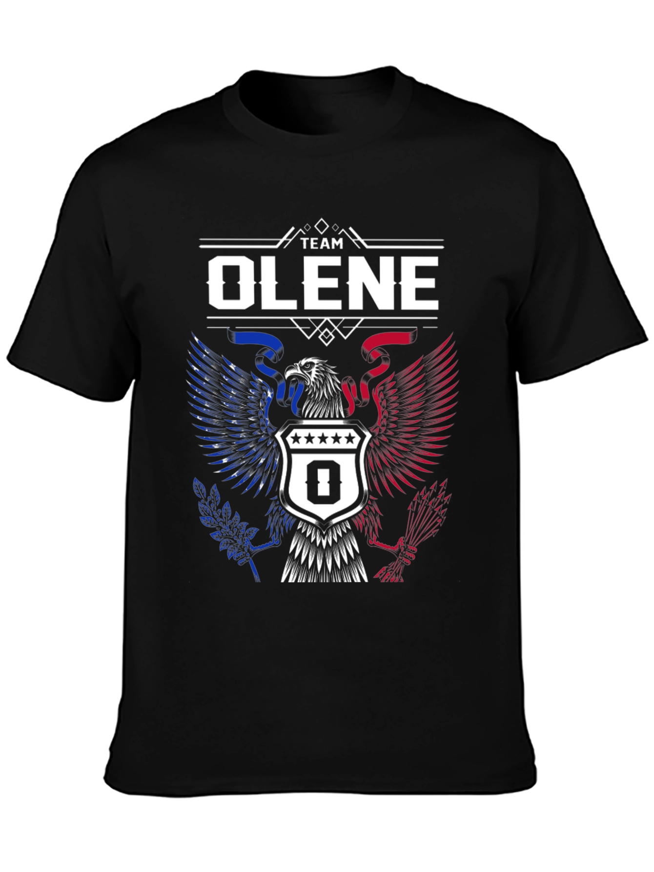 Team Olene Eagle Crest Graphic Tee - Patriotic Design