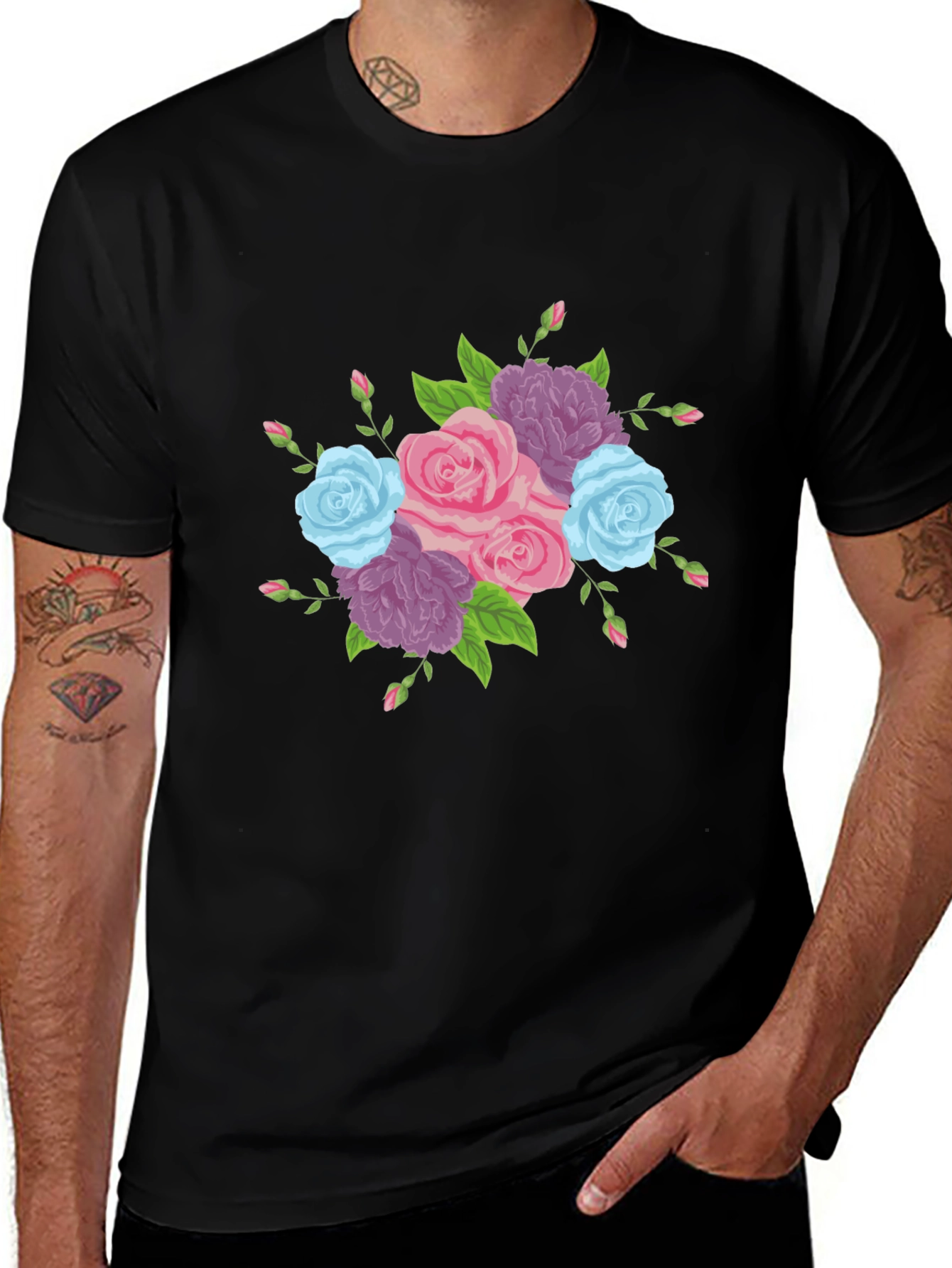Floral Bouquet Graphic Tee - Stylish Comfort