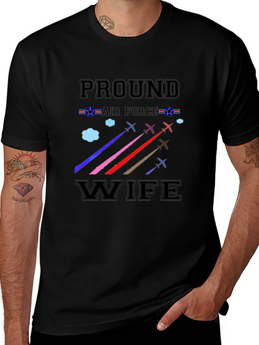 Proud Air Force Wife Graphic T-Shirt