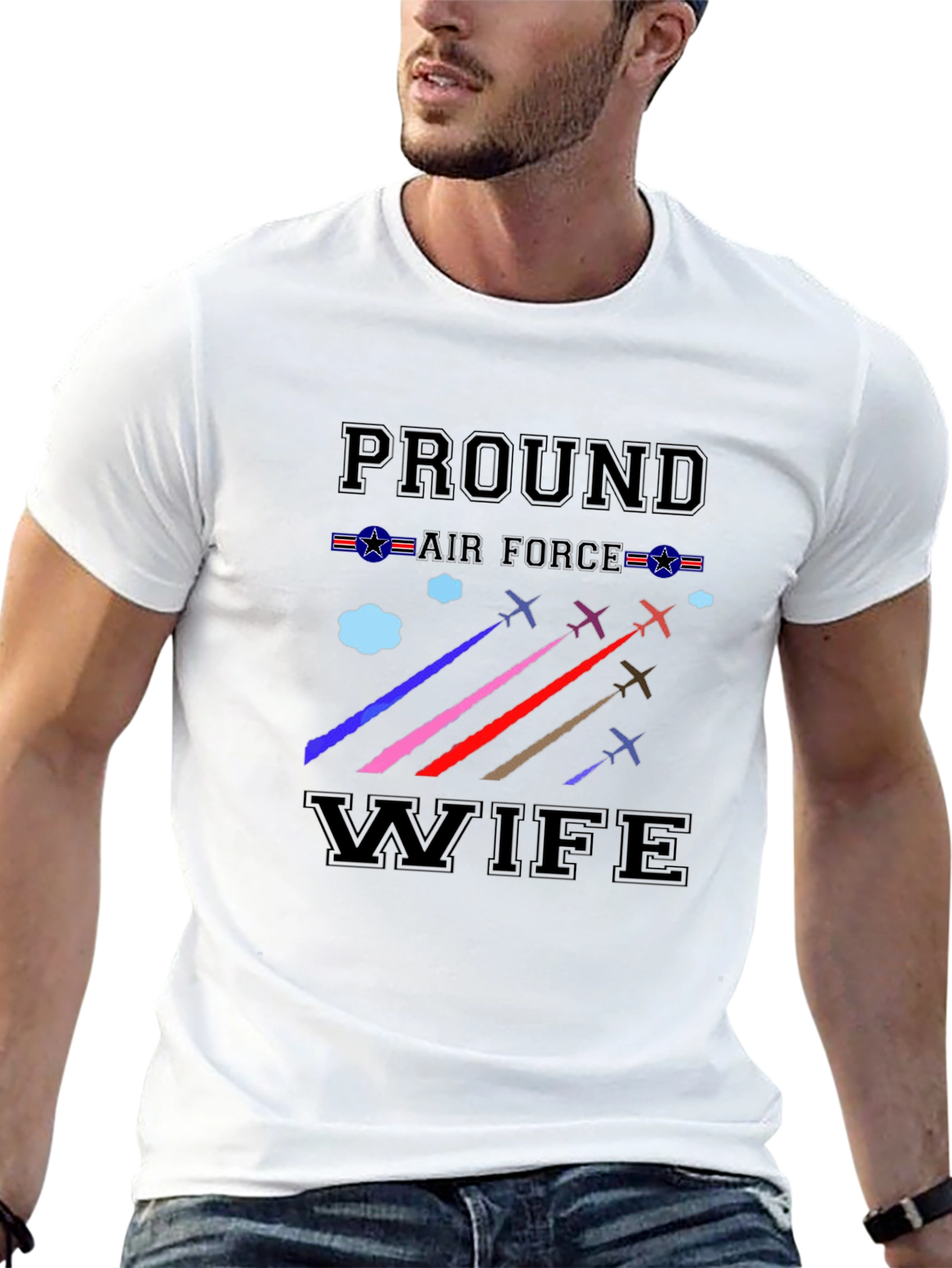 Proud Air Force Wife Graphic T-Shirt