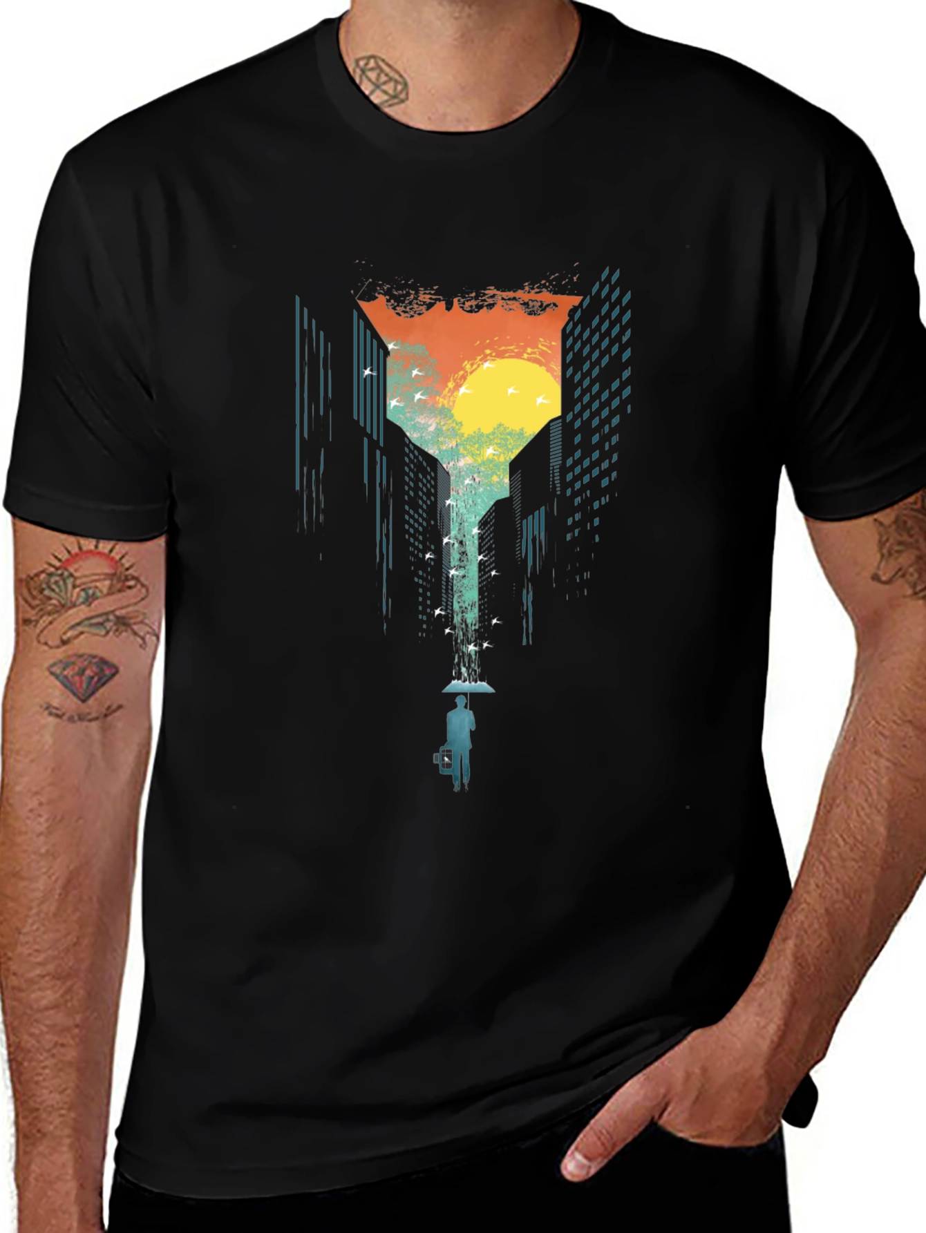 Cityscape Graphic T-Shirt - Urban Escape Design