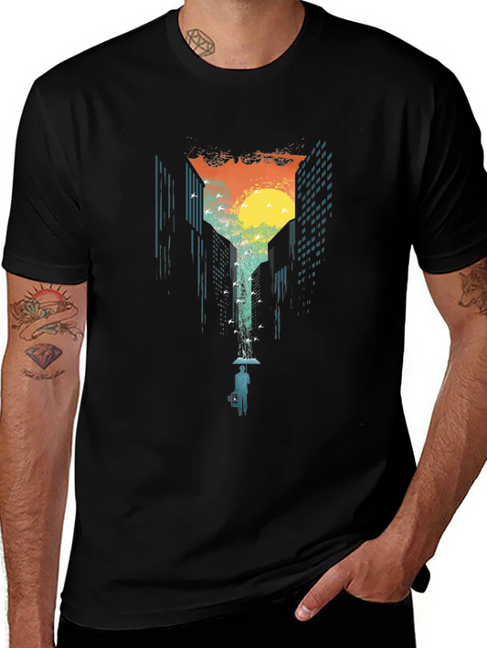 Cityscape Graphic T-Shirt - Urban Escape Design