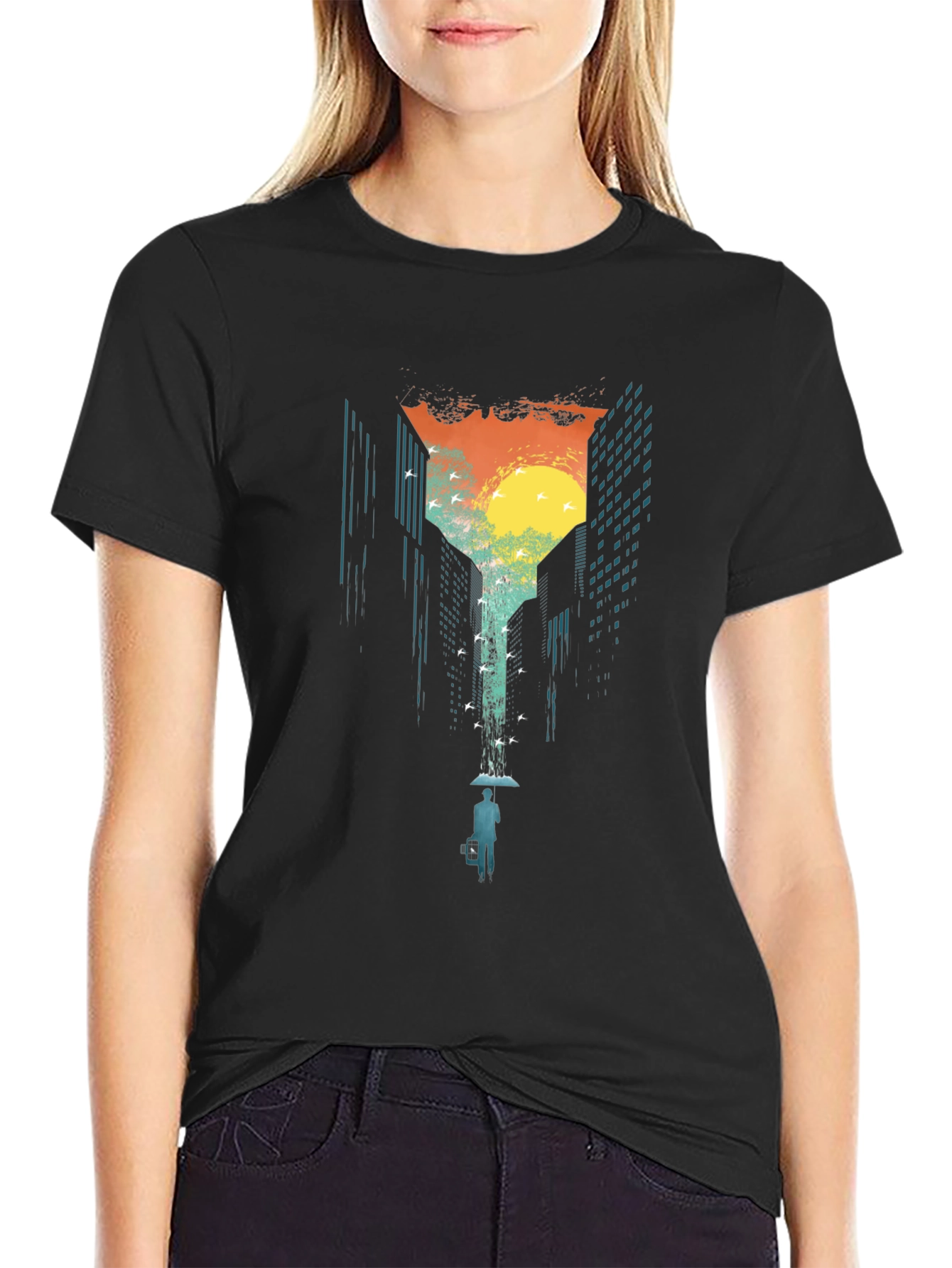 Cityscape Graphic T-Shirt - Urban Escape Design