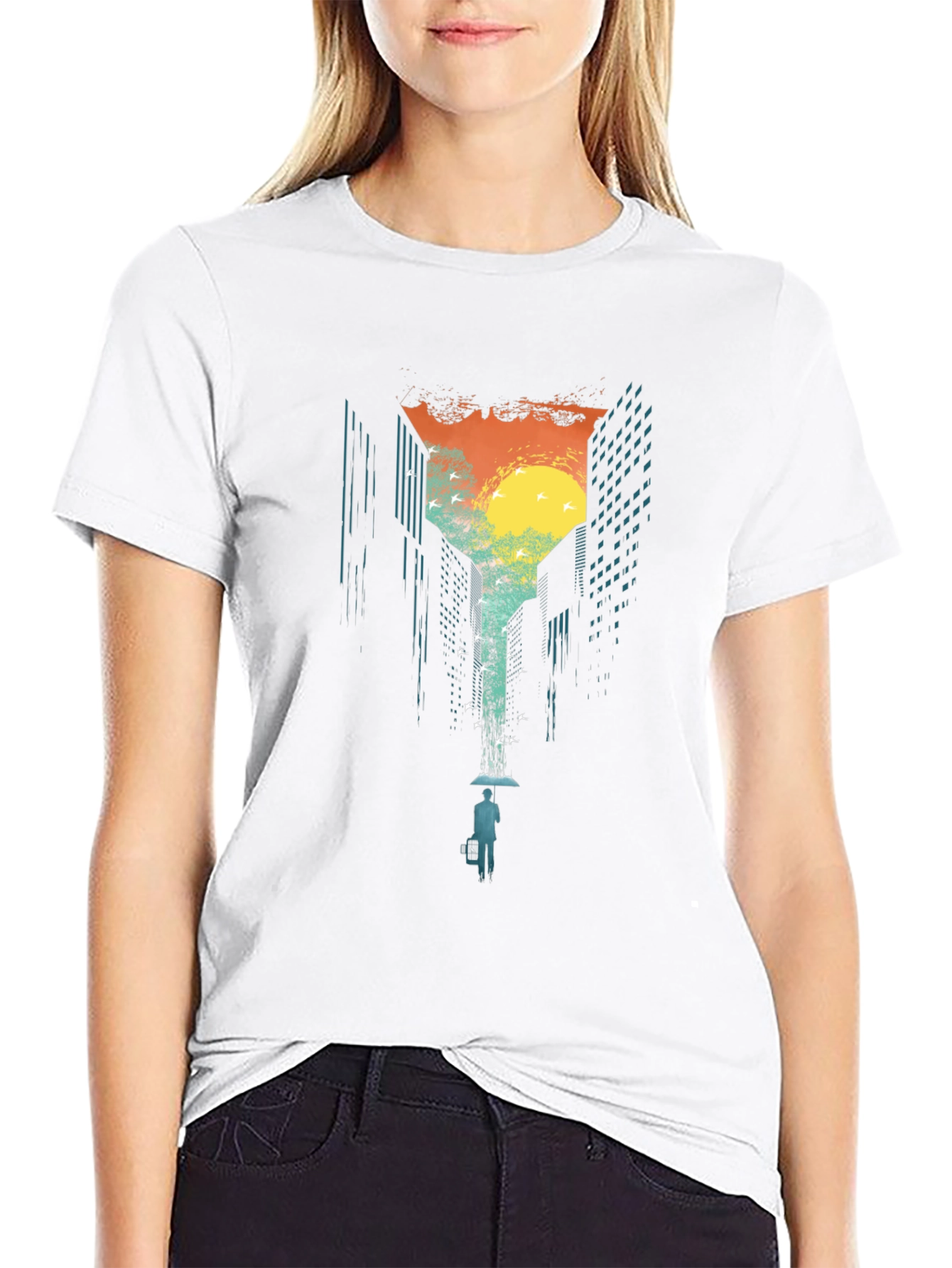Cityscape Graphic T-Shirt - Urban Escape Design