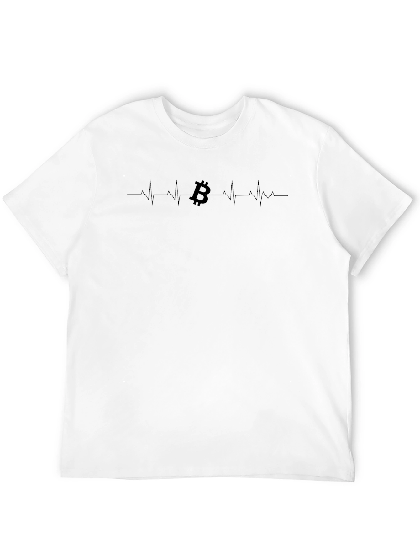 Bitcoin Heartbeat Black T-Shirt
