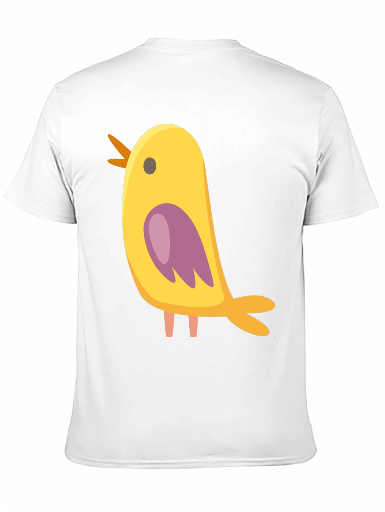 Cute Bird Graphic Tee - Black Cotton Blend