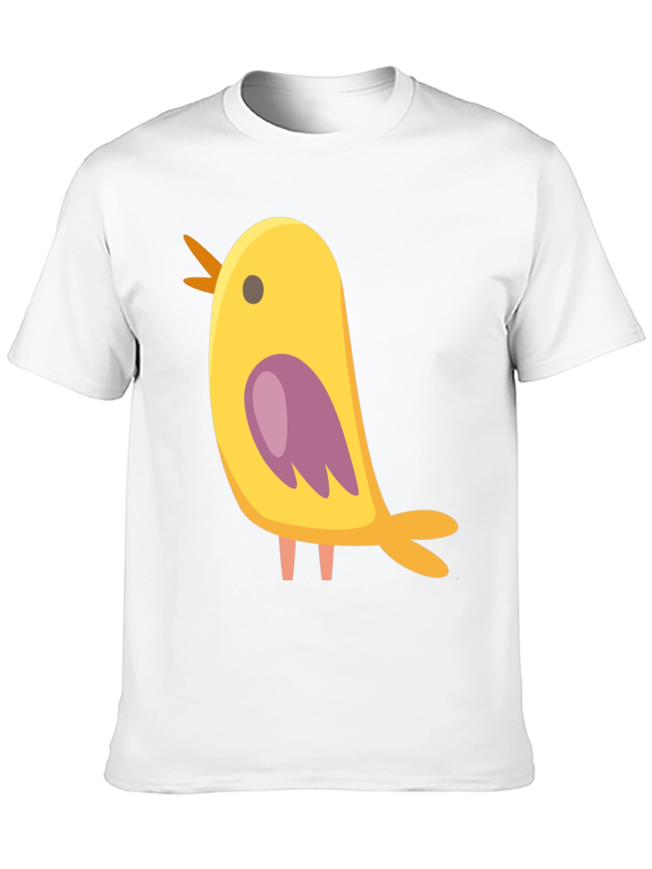 Cute Bird Graphic Tee - Black Cotton Blend