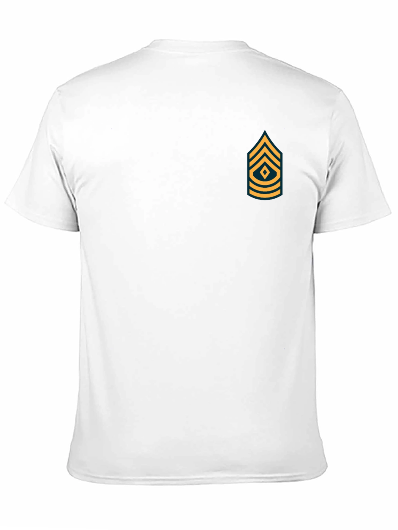 Military Rank Graphic Tee - Black Cotton