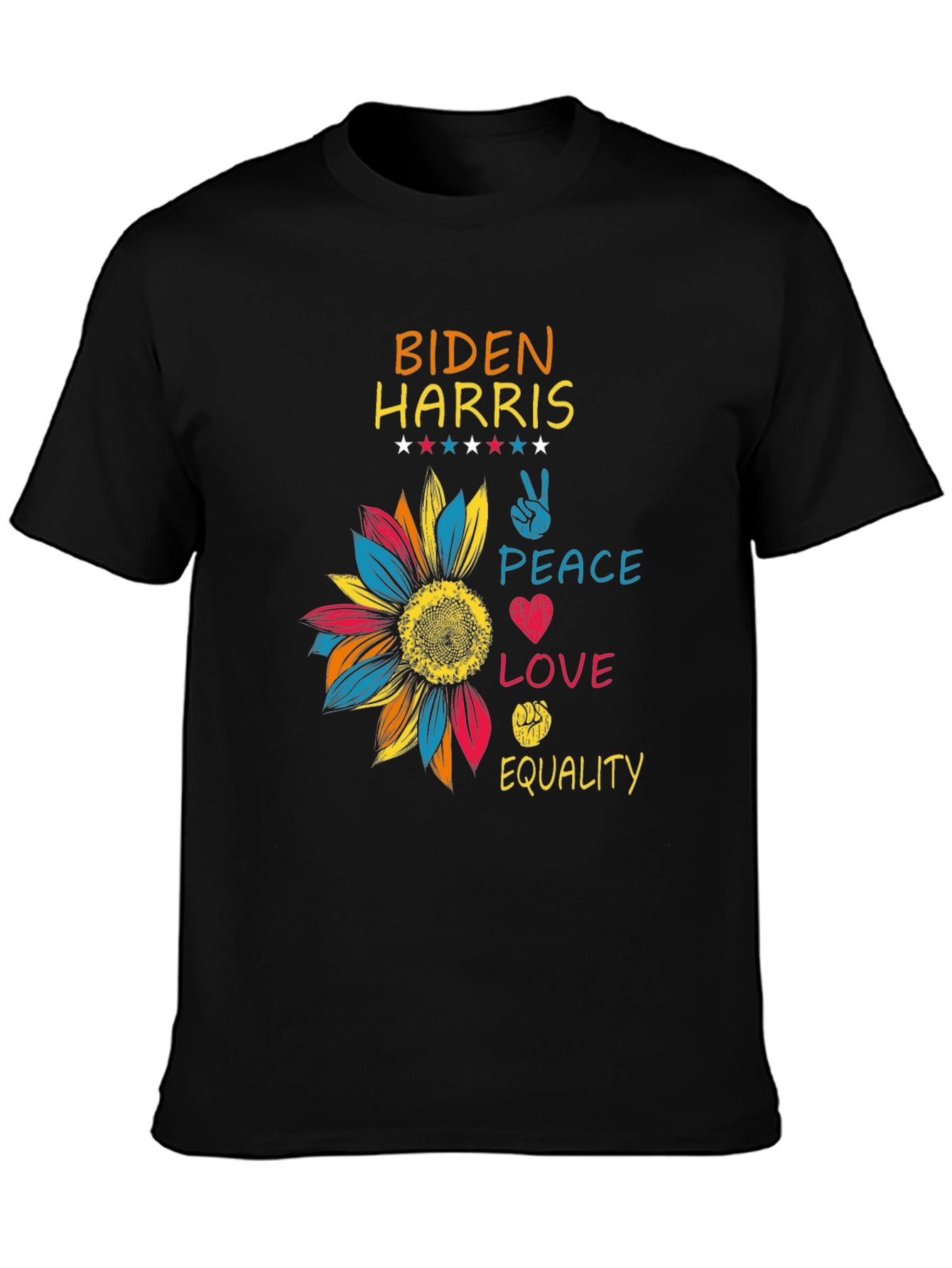 Biden Harris Peace Love Equality T-Shirt