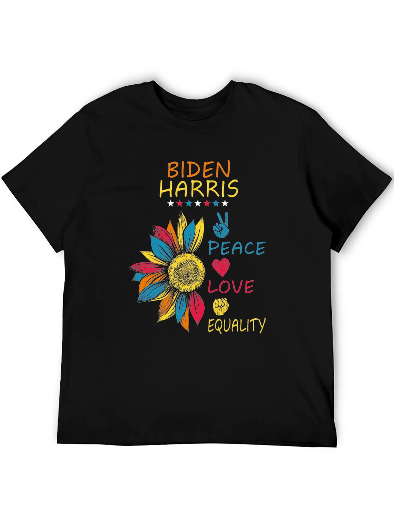 Biden Harris Peace Love Equality T-Shirt