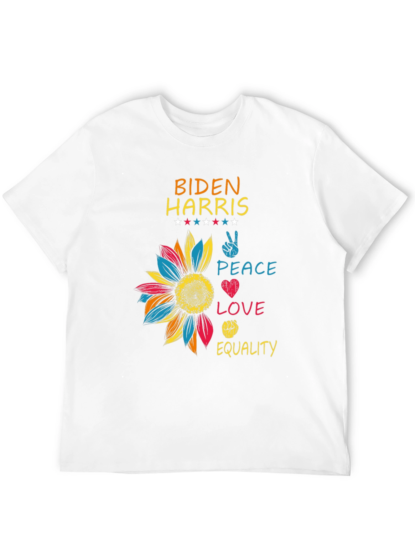 Biden Harris Peace Love Equality T-Shirt