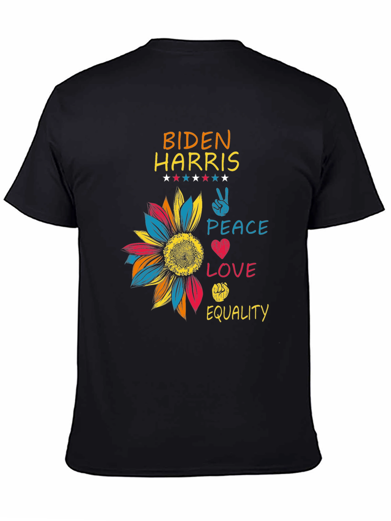 Biden Harris Peace Love Equality T-Shirt