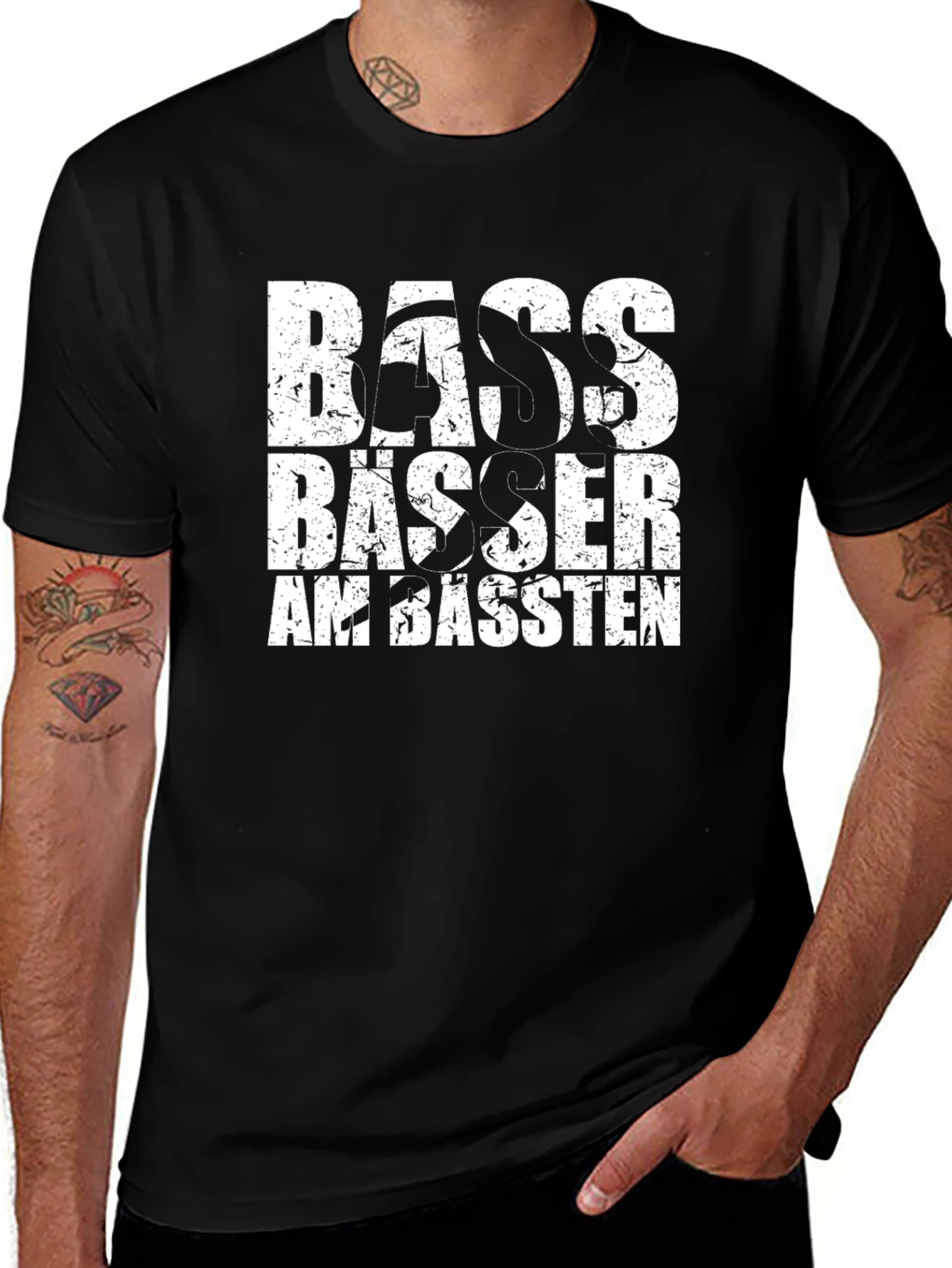 Bass Guitar Musician Black T-Shirt