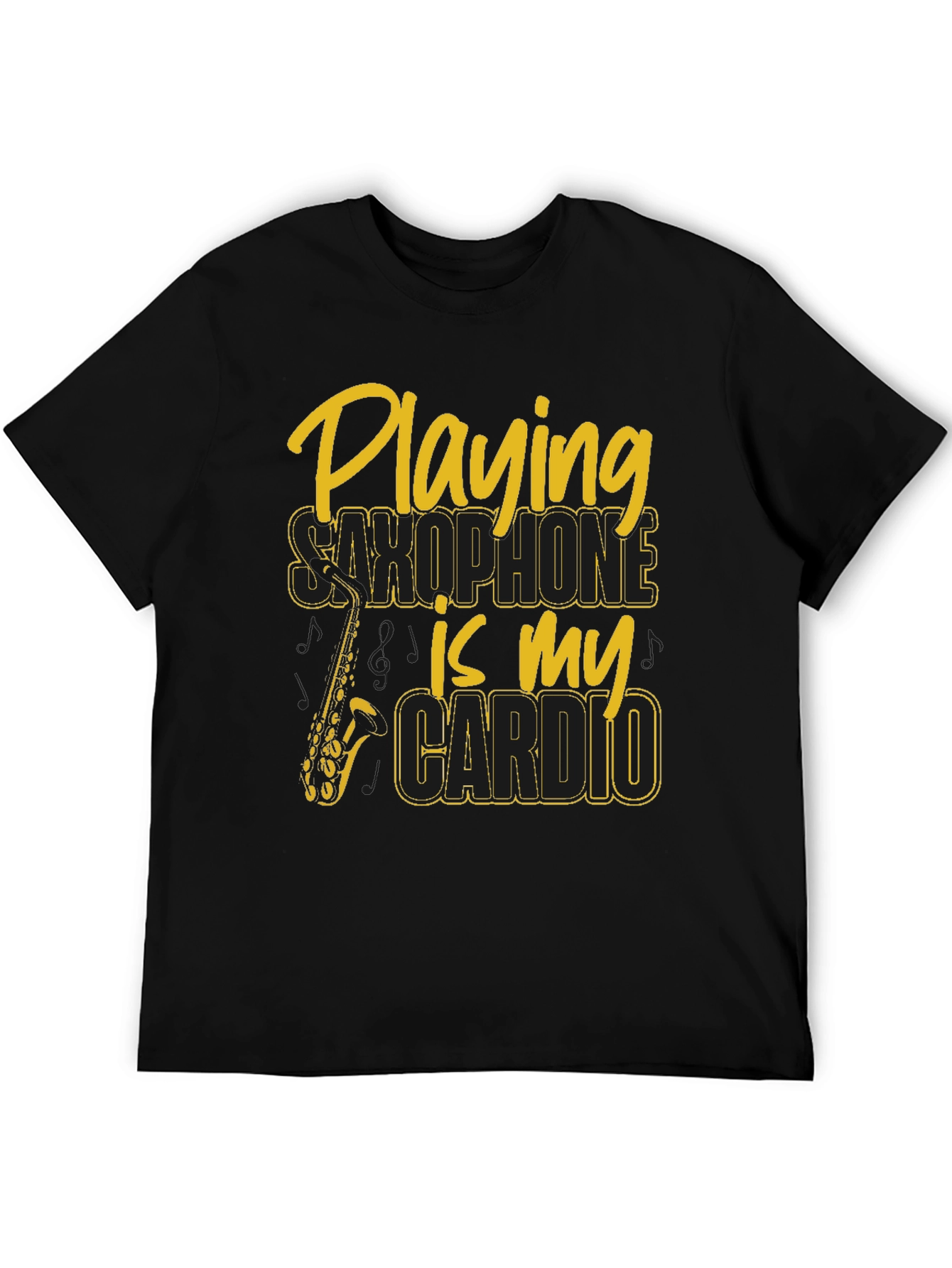 Saxophone Cardio Graphic T-Shirt - Musician Tee