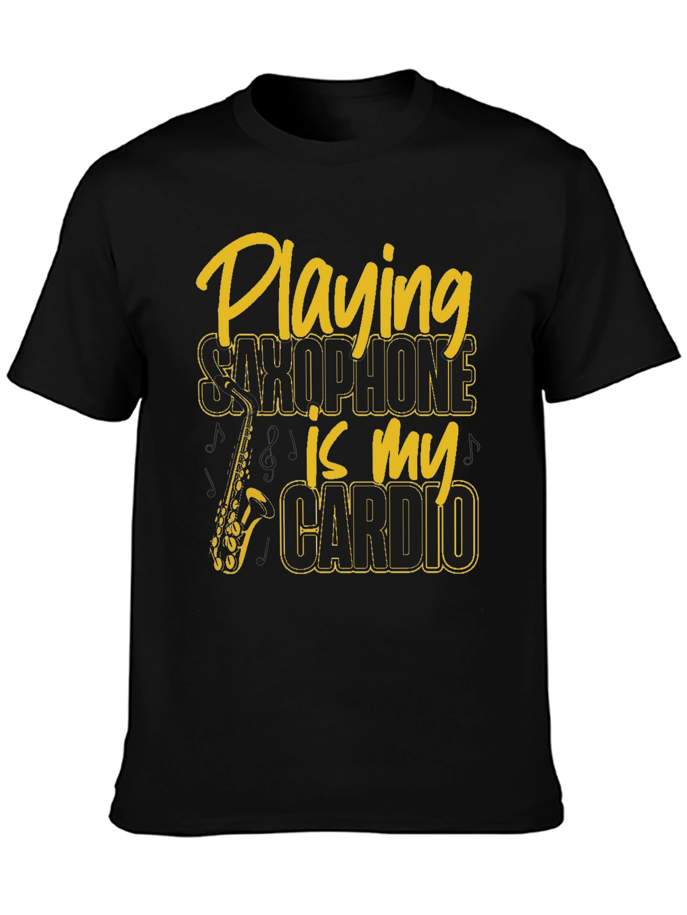 Saxophone Cardio Graphic T-Shirt - Musician Tee