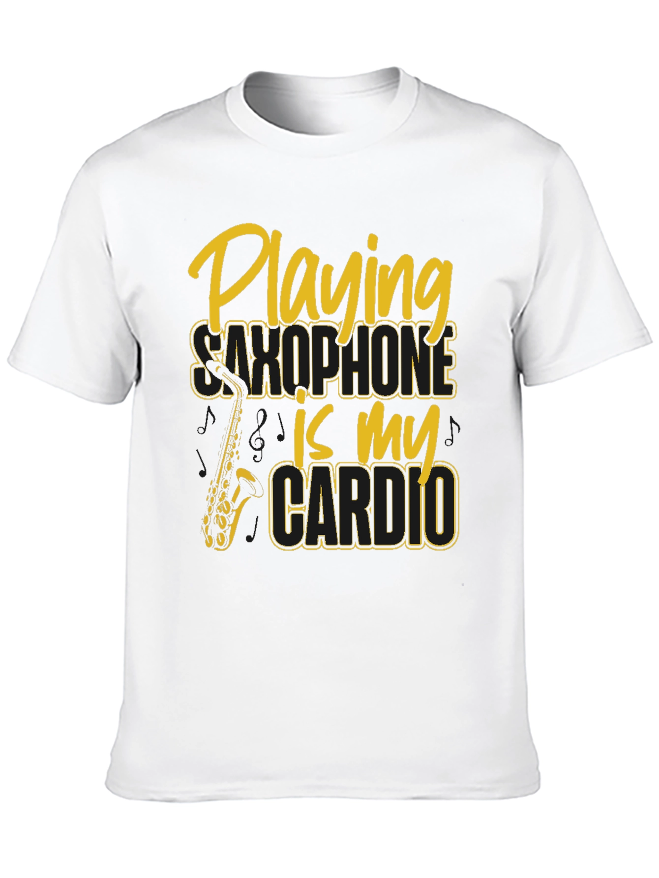 Saxophone Cardio Graphic T-Shirt - Musician Tee