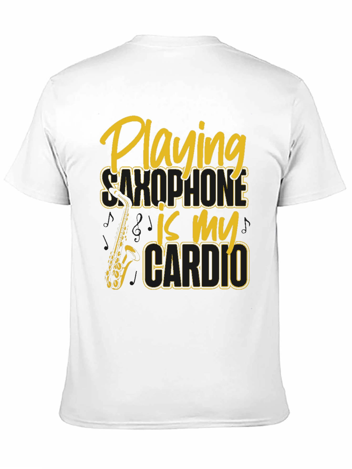 Saxophone Cardio Graphic T-Shirt - Musician Tee