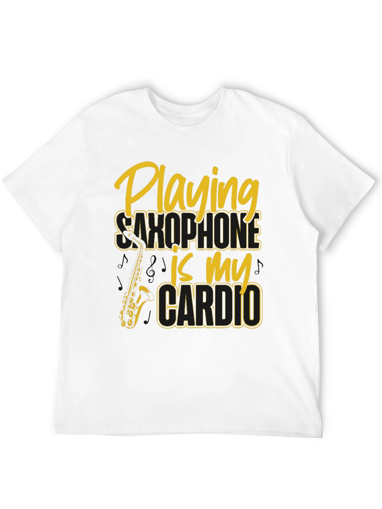 Saxophone Cardio Graphic T-Shirt - Musician Tee