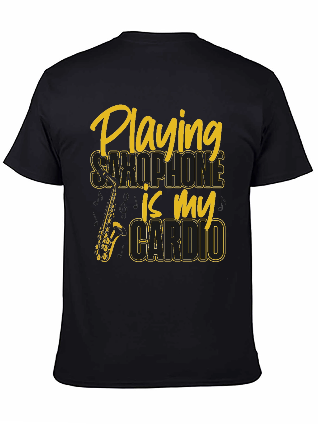 Saxophone Cardio Graphic T-Shirt - Musician Tee