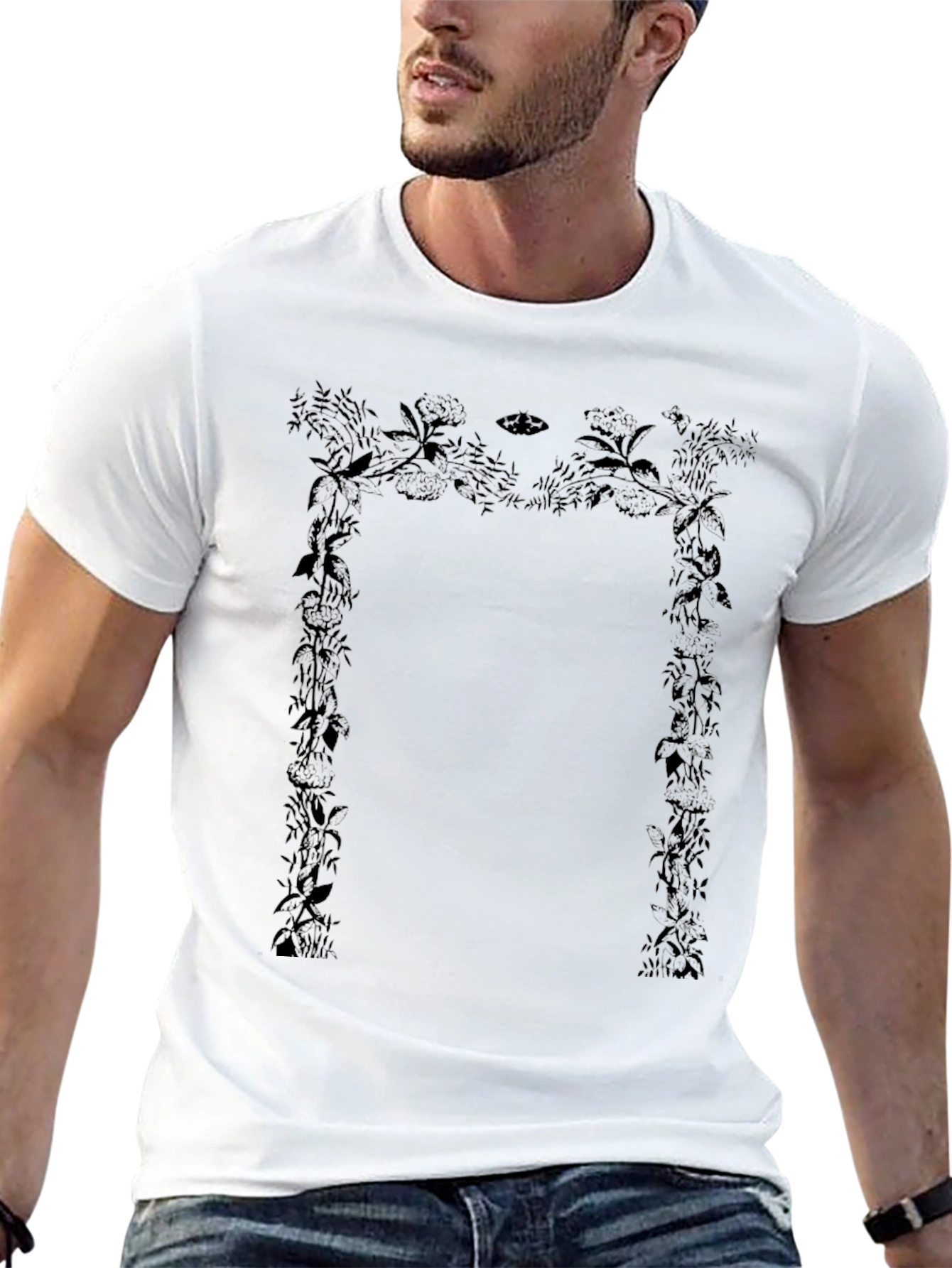 Botanical Portal Black T-Shirt