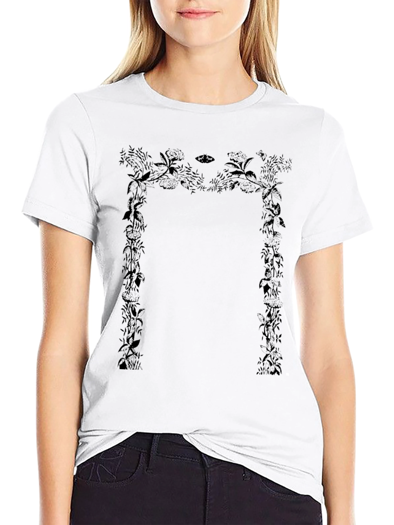 Botanical Portal Black T-Shirt
