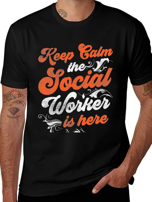Social Worker T-Shirt - Keep Calm Funny Tee