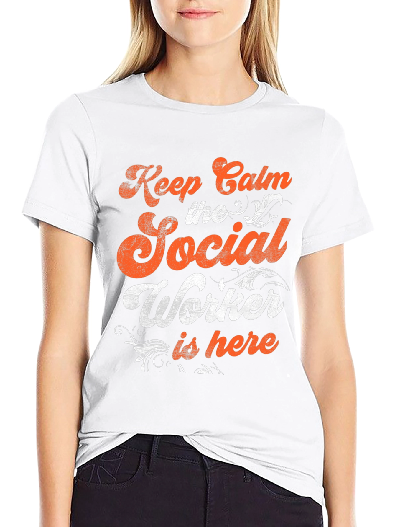 Social Worker T-Shirt - Keep Calm Funny Tee