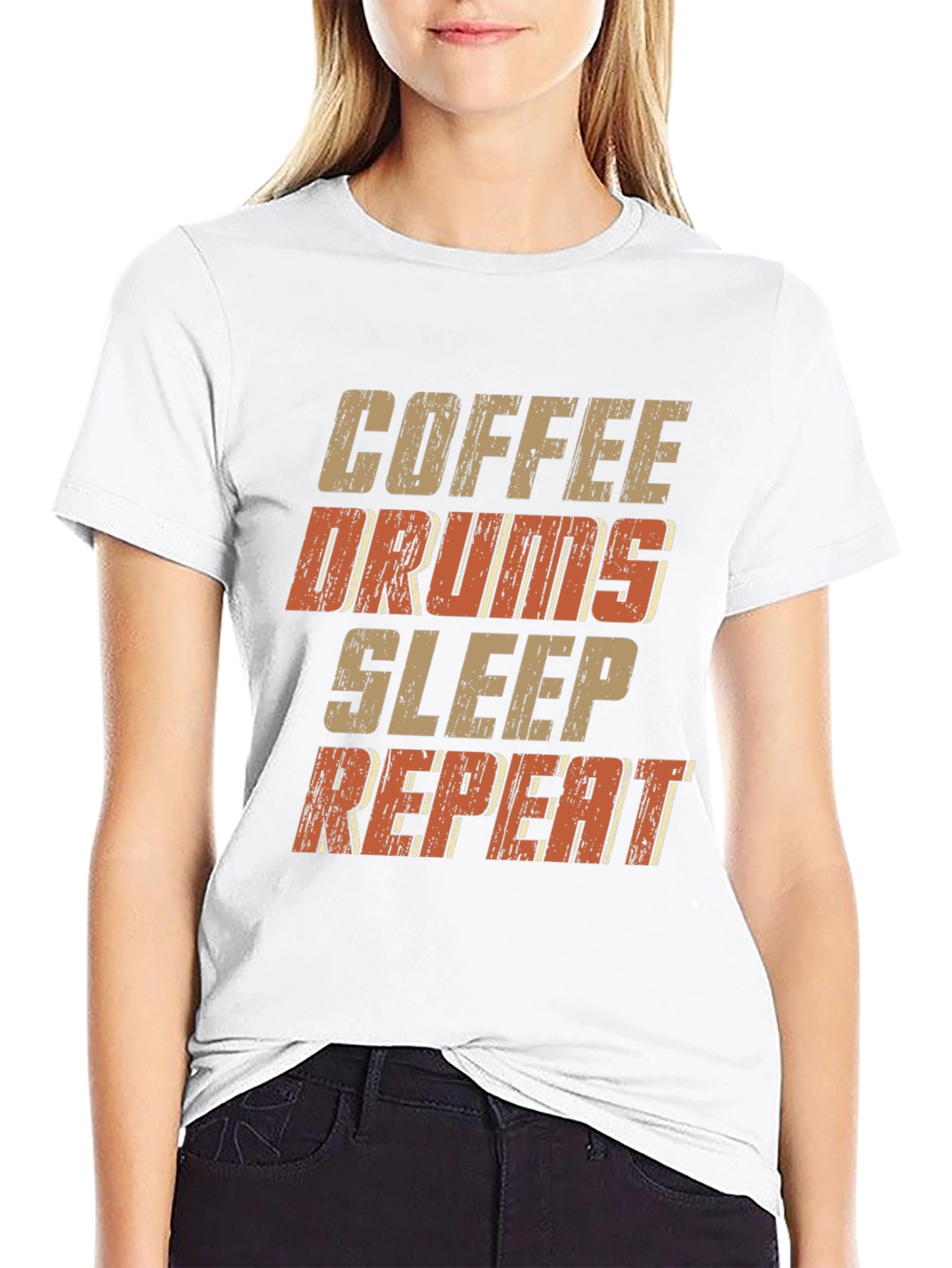 Coffee Drums Sleep Repeat Graphic Tee
