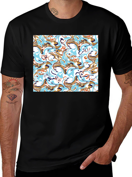 Abstract Swirl T-Shirt - Stylish Graphic Tee