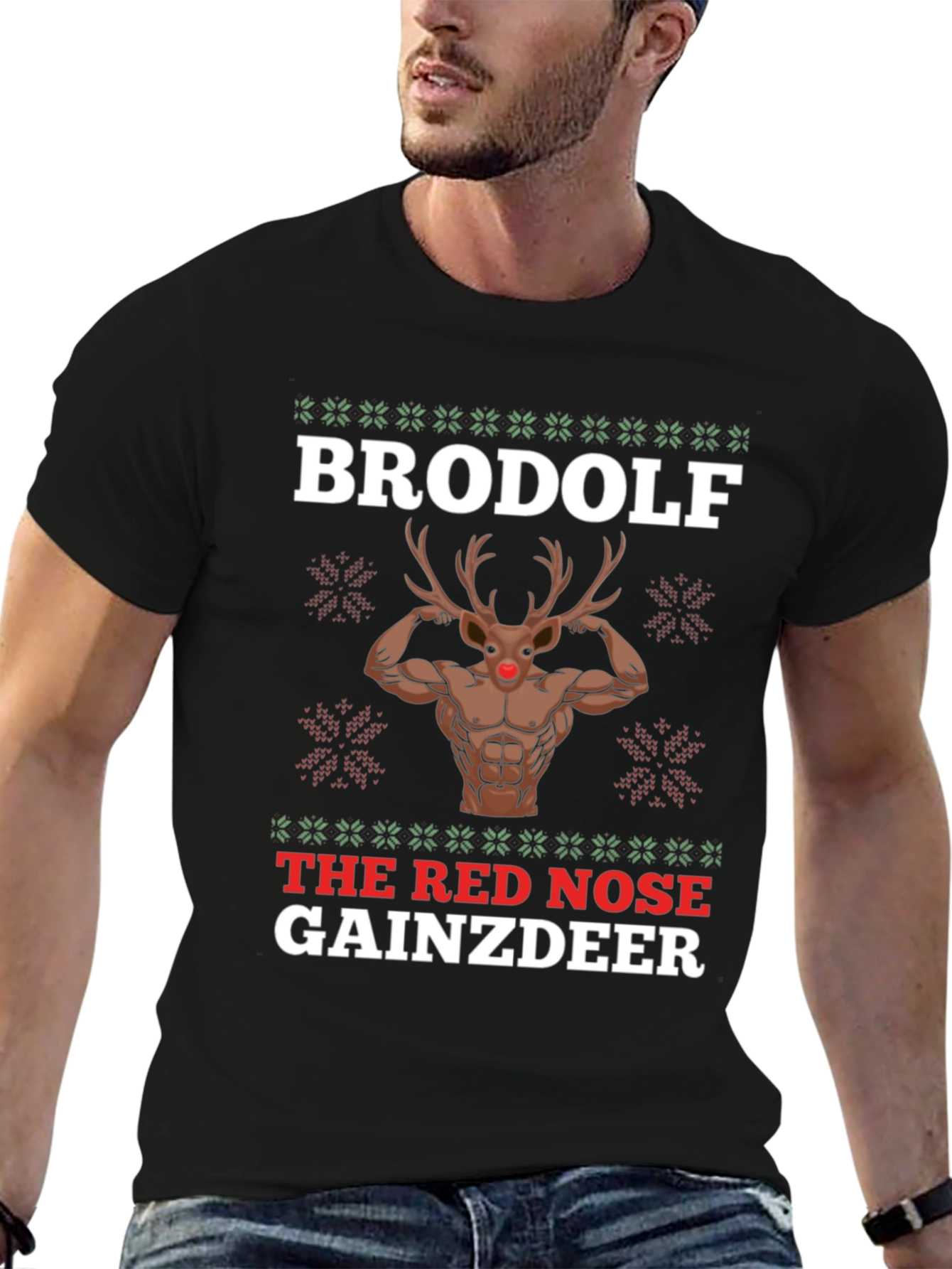 BroDolf The Red Nose GainzDeer T-Shirt