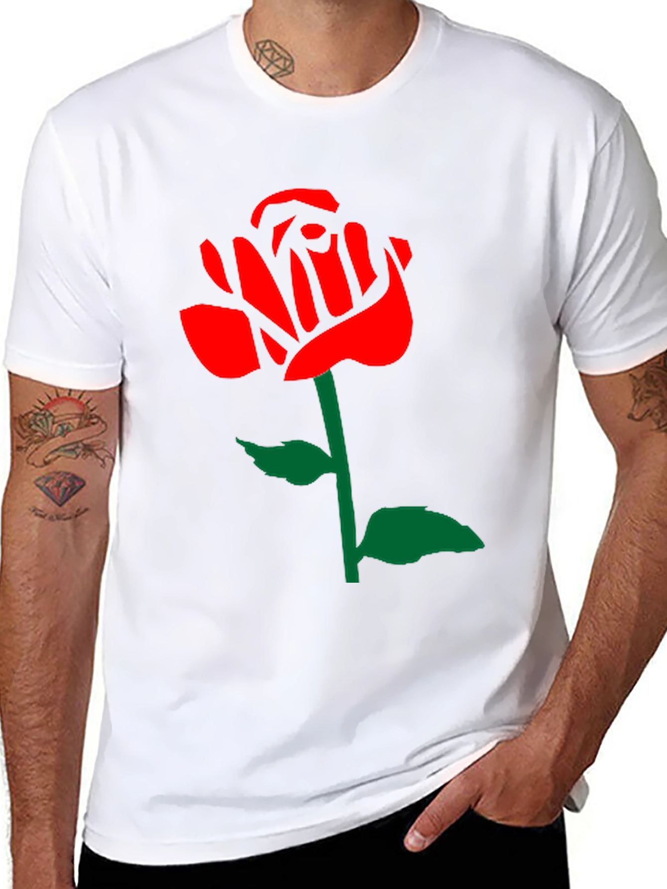 Rose Graphic Tee - Stylish Casual Wear