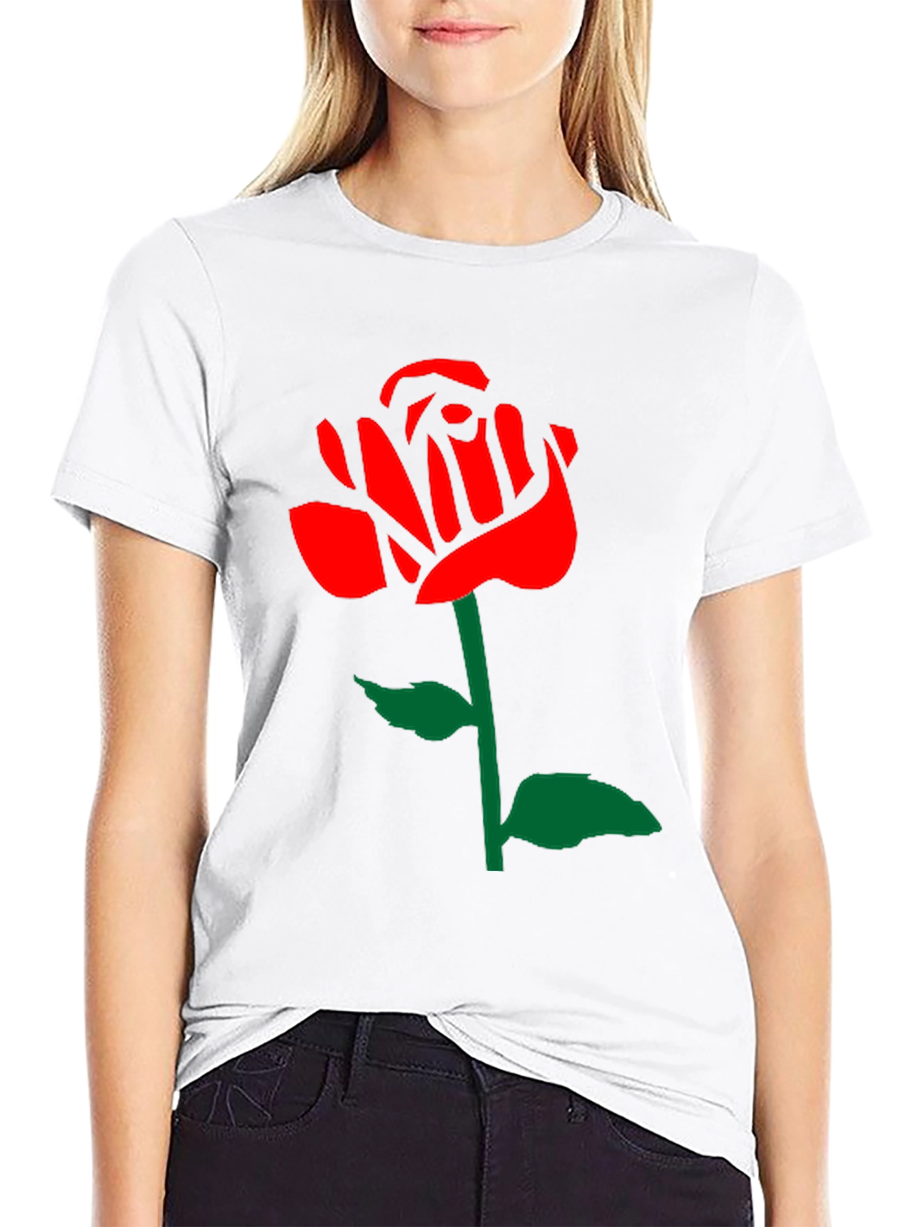 Rose Graphic Tee - Stylish Casual Wear