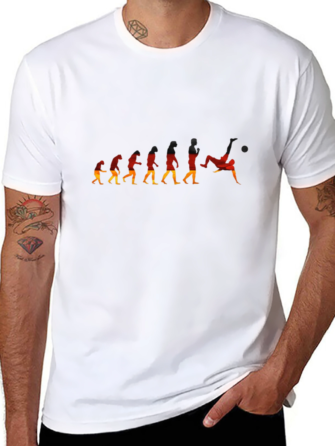 Evolution Soccer Kick T-Shirt - Black Graphic Tee