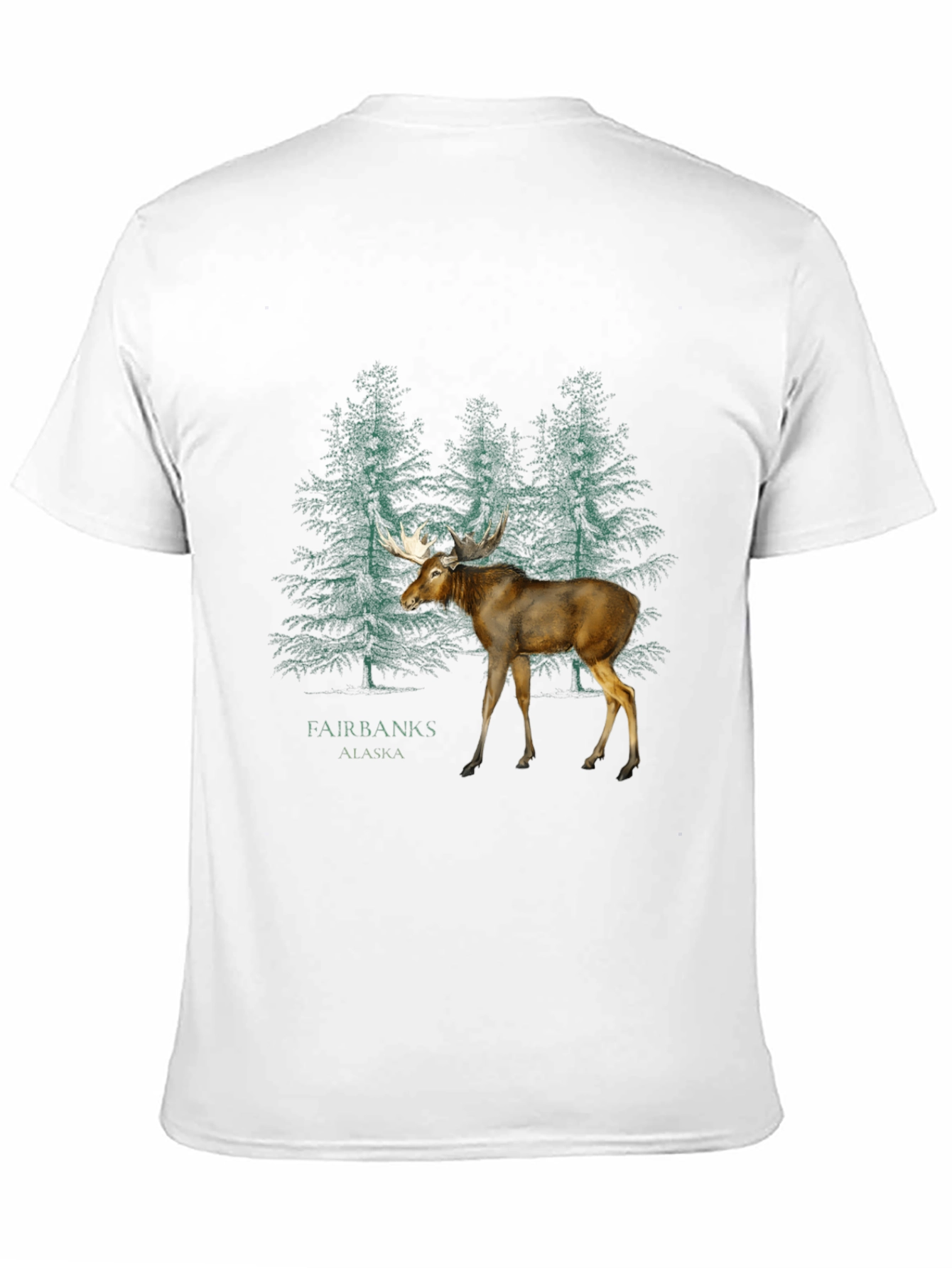 Fairbanks Alaska Moose Graphic T-Shirt