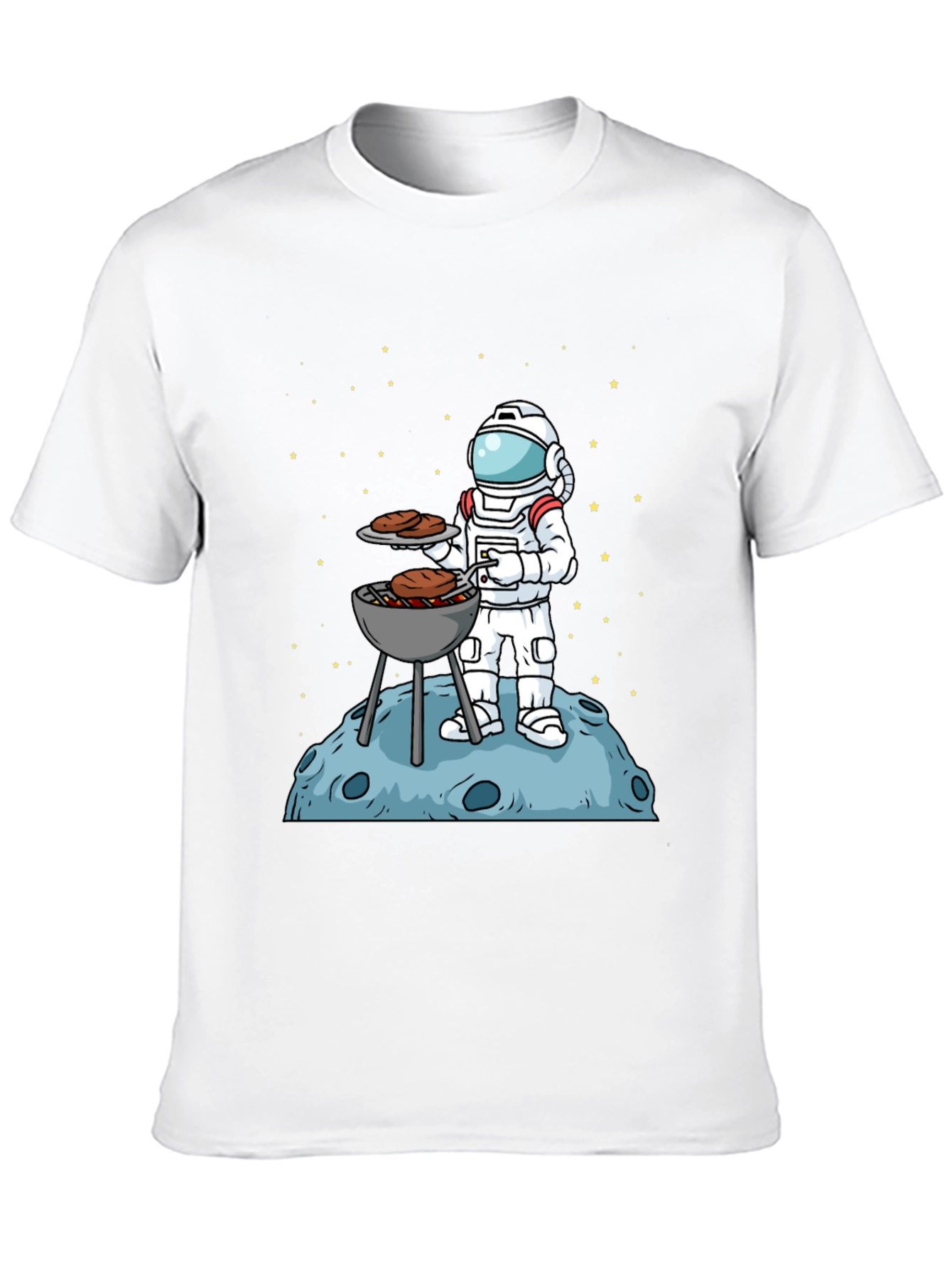 Astronaut BBQ T-Shirt - Outer Space Grill Master