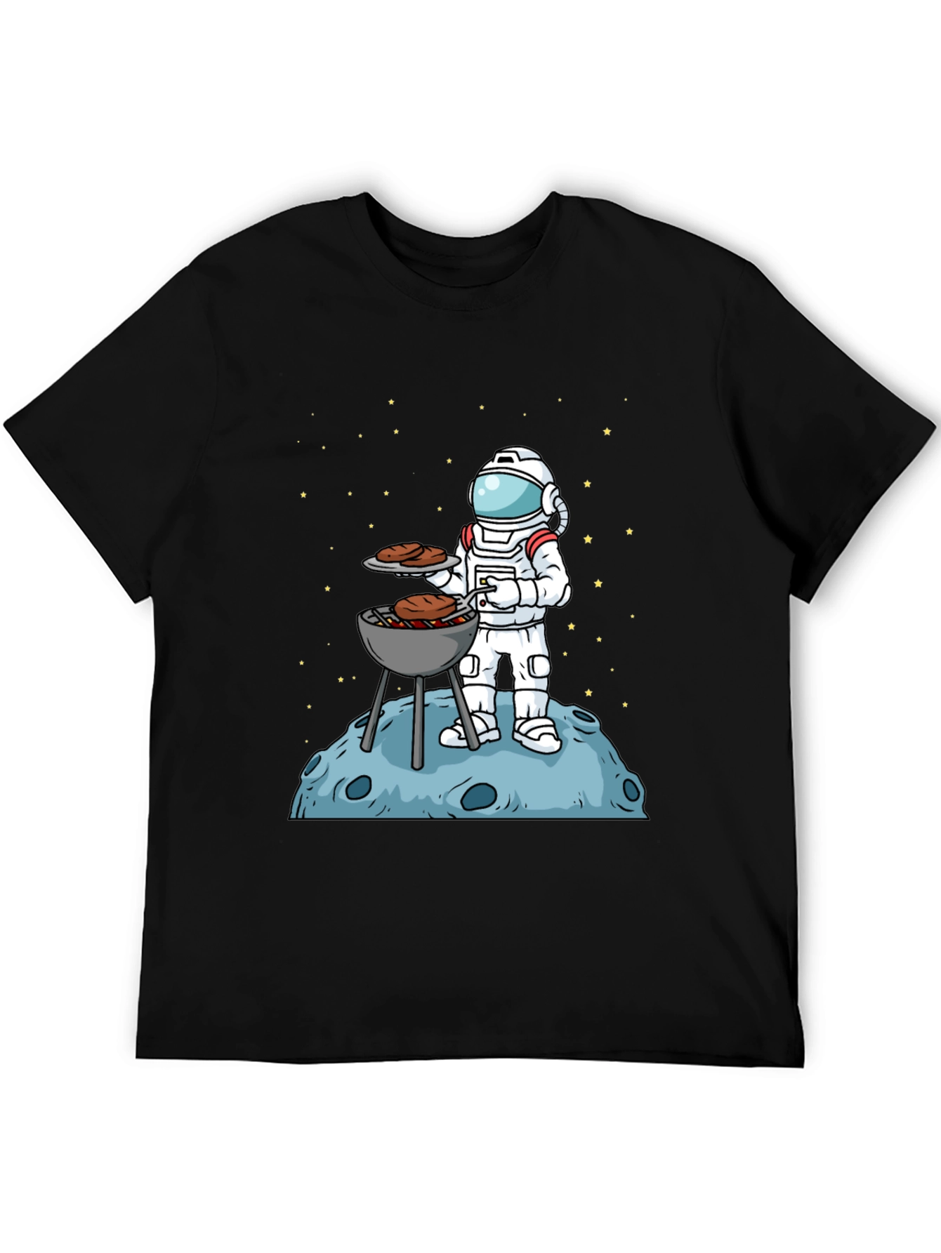 Astronaut BBQ T-Shirt - Outer Space Grill Master