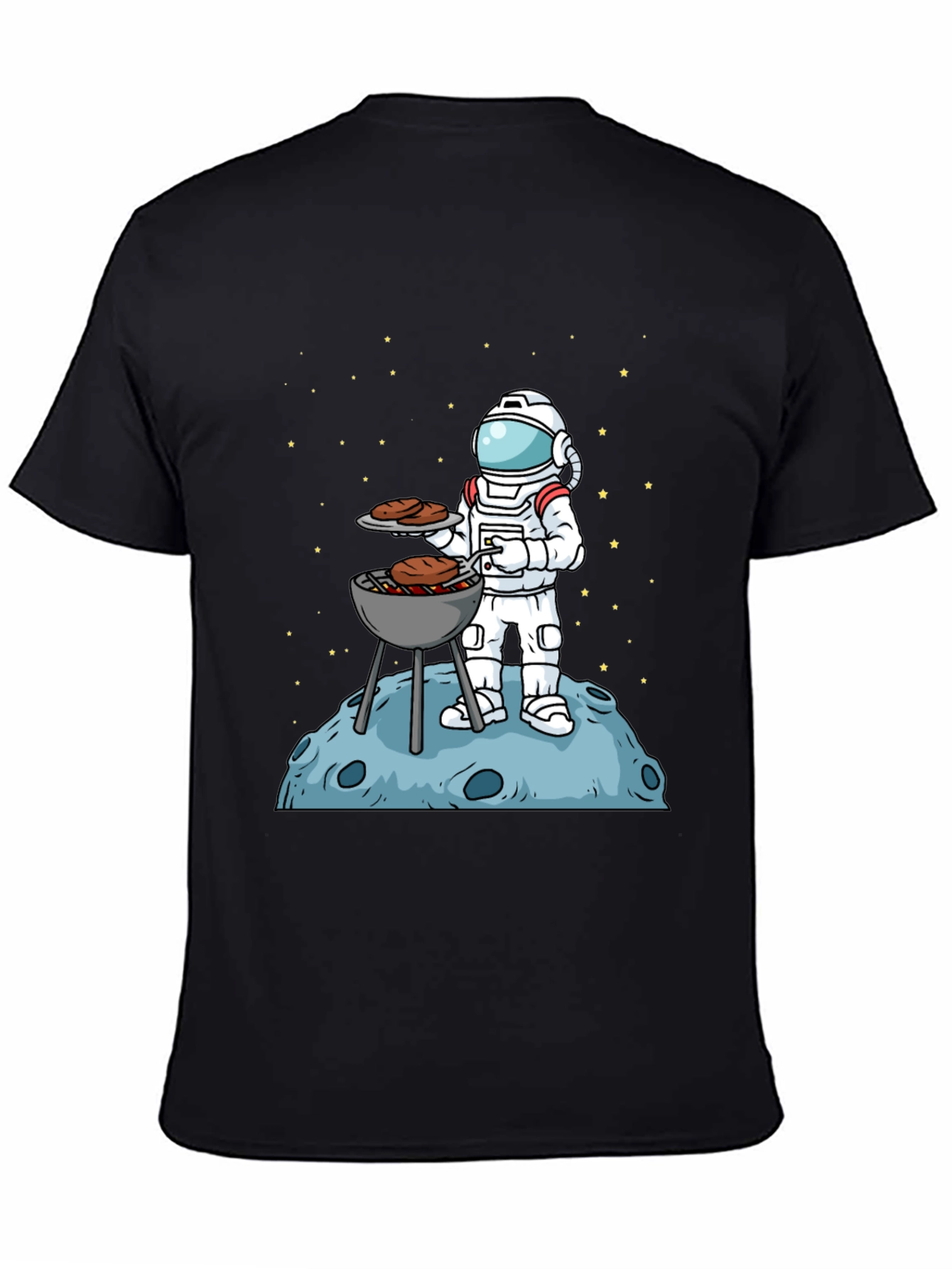 Astronaut BBQ T-Shirt - Outer Space Grill Master