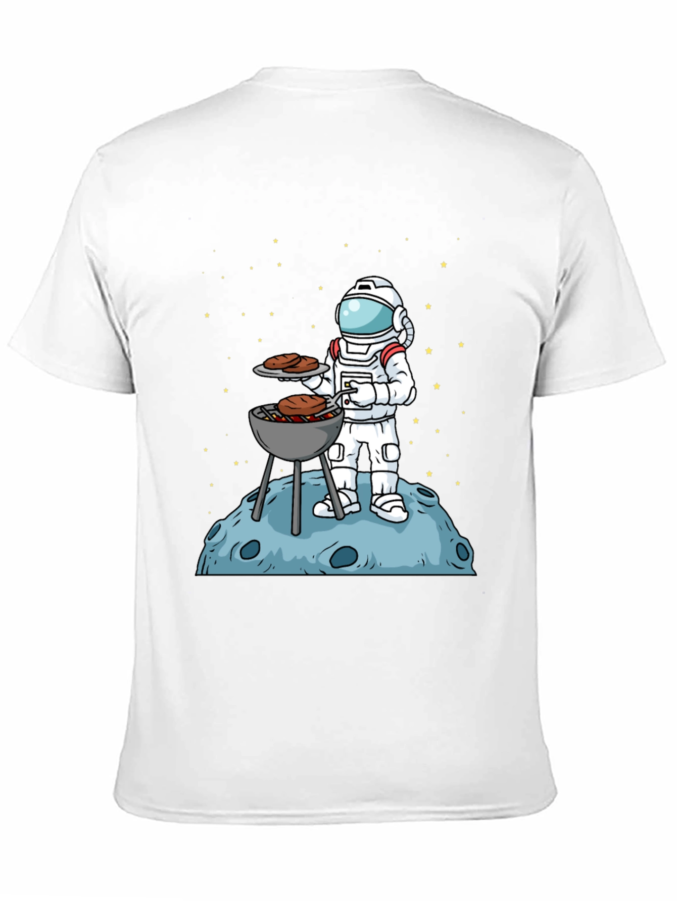 Astronaut BBQ T-Shirt - Outer Space Grill Master