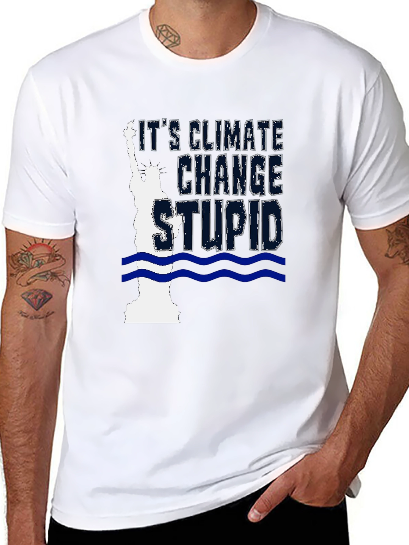 Climate Change Awareness Tee - Statue of Liberty