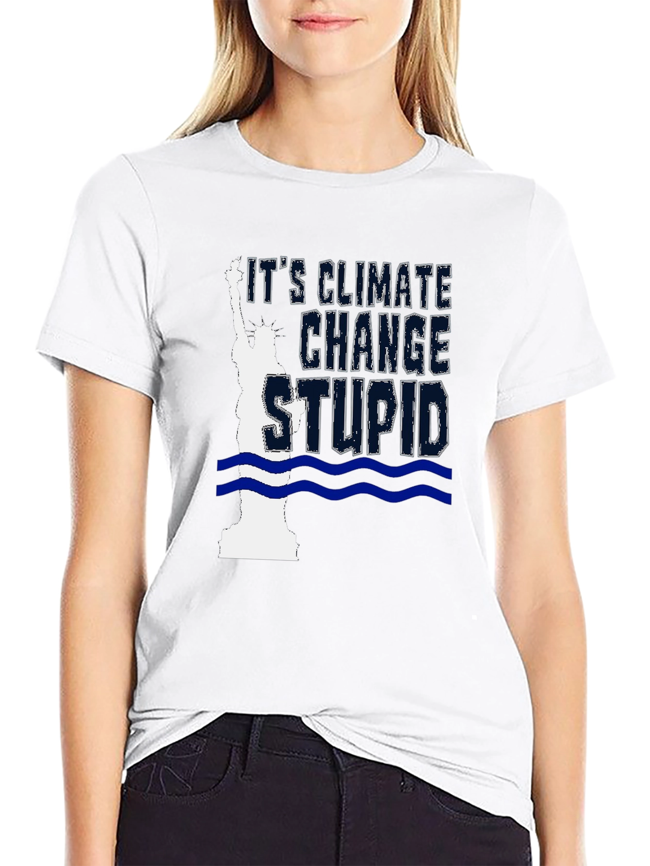 Climate Change Awareness Tee - Statue of Liberty