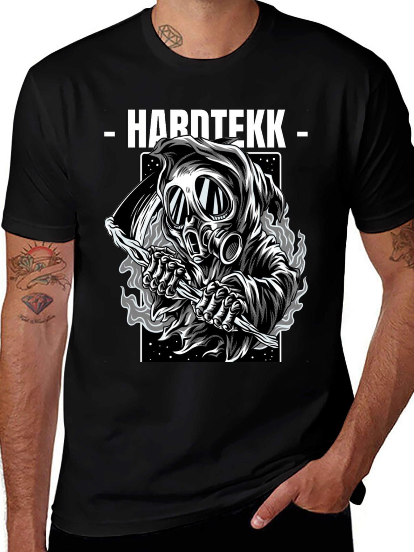 Hardtekk Reaper Graphic Tee - Unique Black T-Shirt