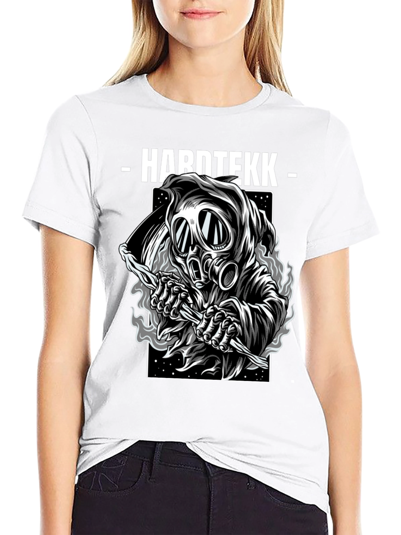 Hardtekk Reaper Graphic Tee - Unique Black T-Shirt