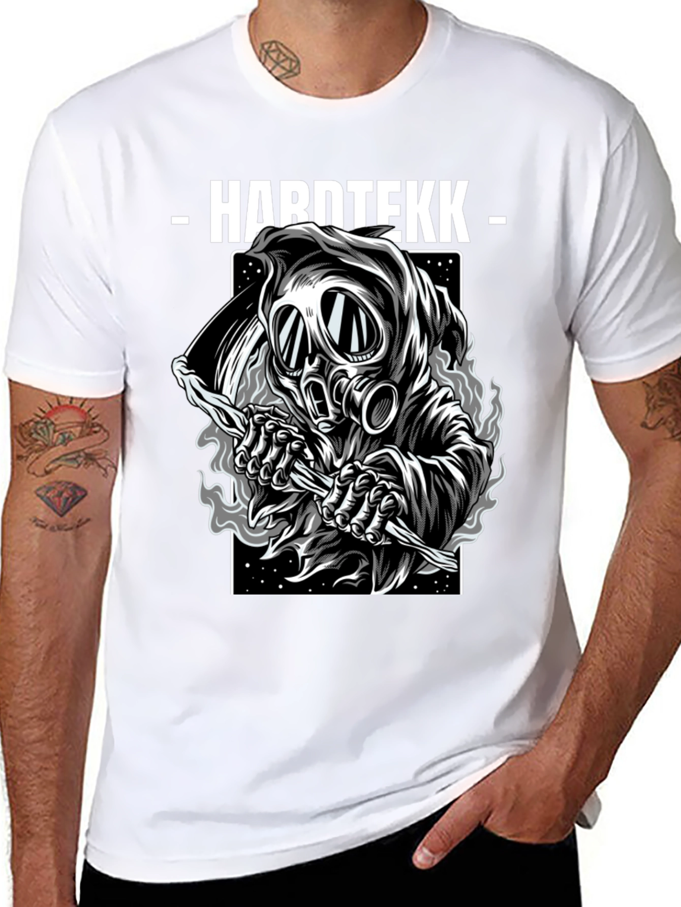 Hardtekk Reaper Graphic Tee - Unique Black T-Shirt