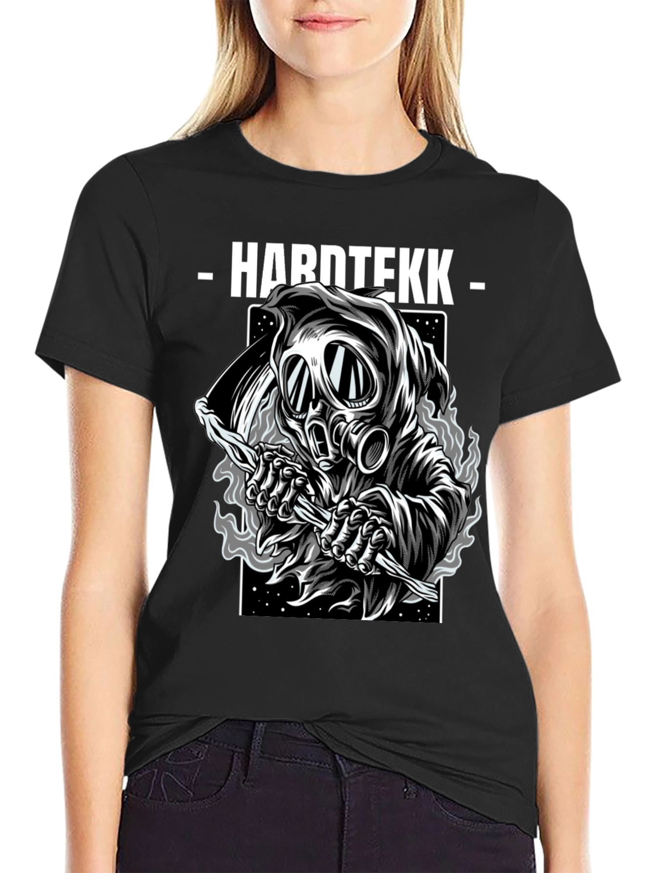 Hardtekk Reaper Graphic Tee - Unique Black T-Shirt