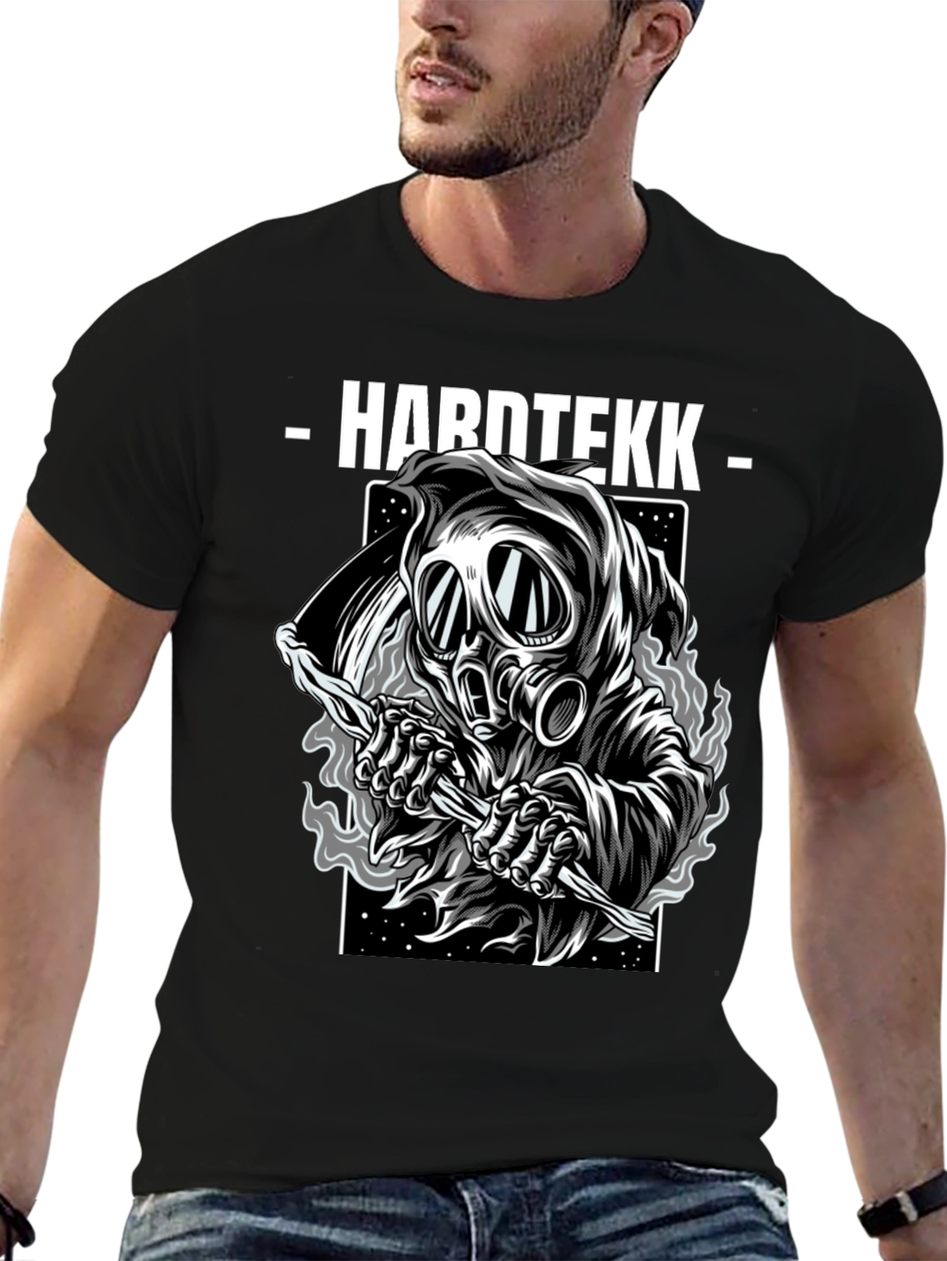 Hardtekk Reaper Graphic Tee - Unique Black T-Shirt