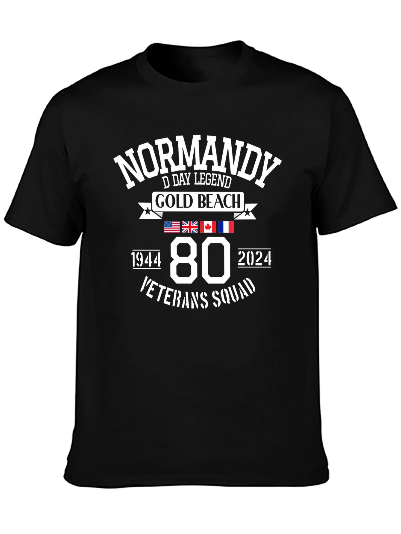 Normandy D-Day 80th Anniversary Veteran Squad T-Shirt